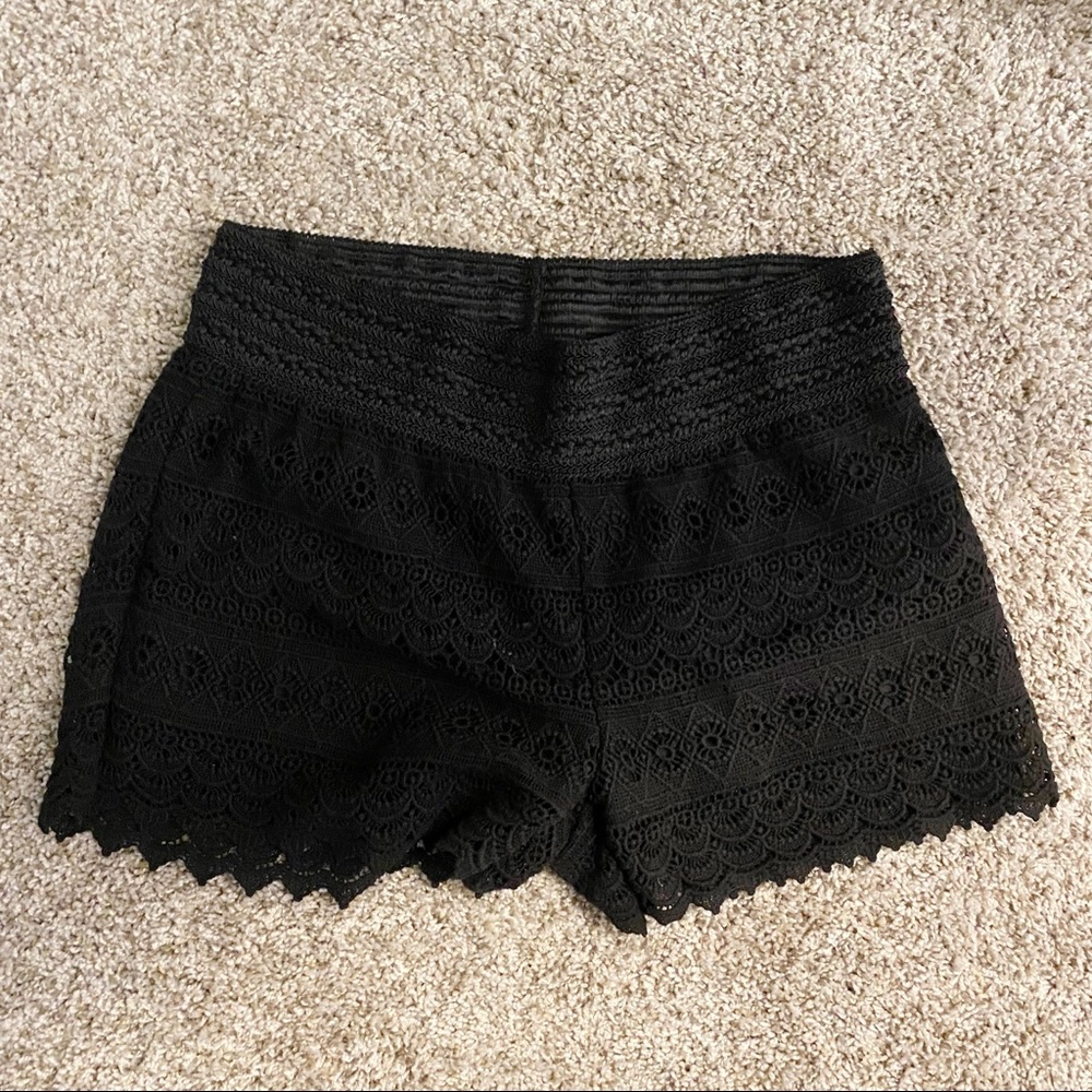 REWIND Black Lace Shorts SZ M